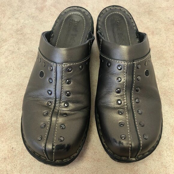 Josef Seibel Metallic Bronze Leather Mule Clogs Size 39 (8.5 US) - Picture 3 of 11